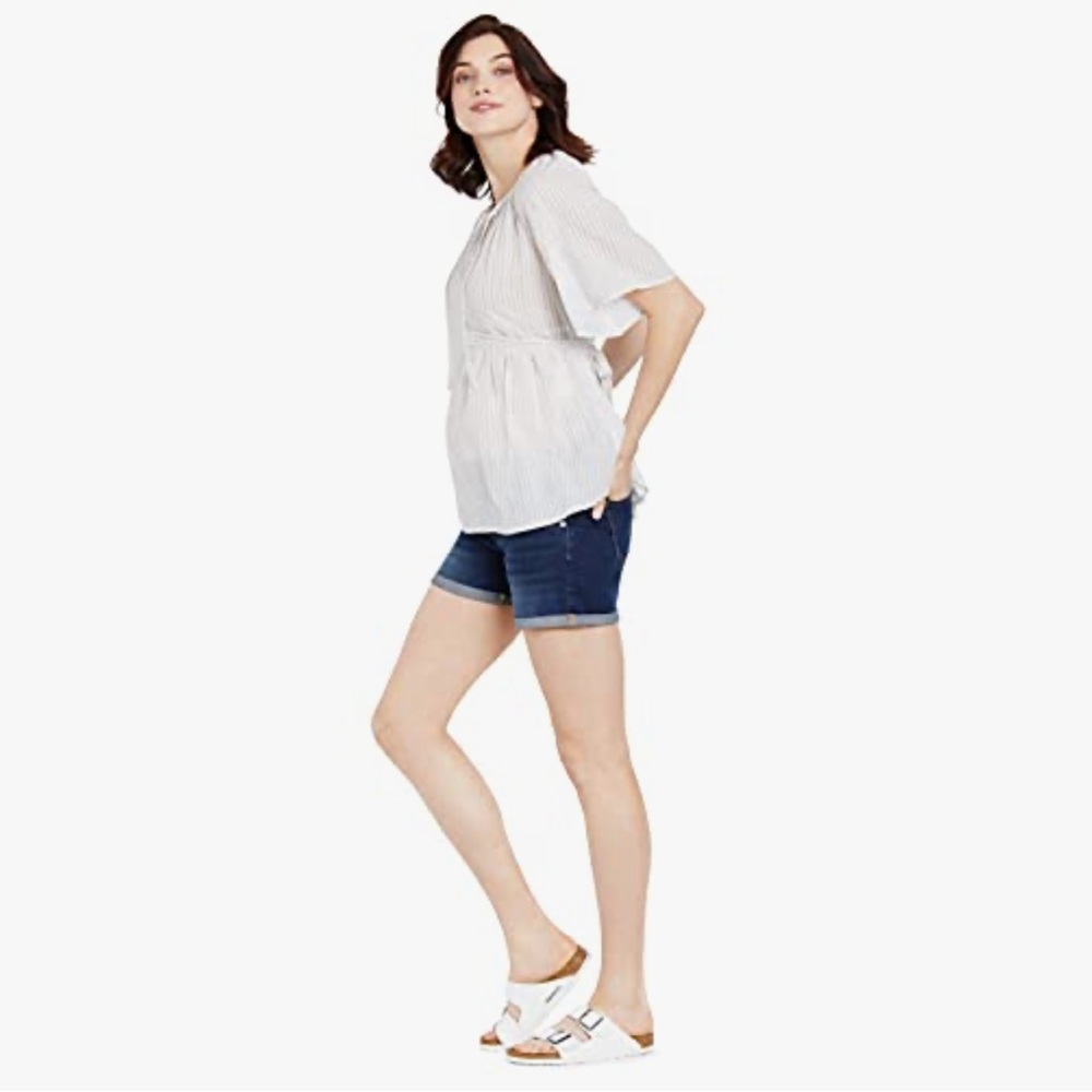Motherhood Indigo Blue Maternity Denim Shorts